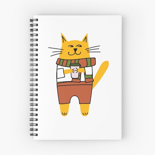 Item preview, Cat drinking take-away coffee designed and sold by leffka.