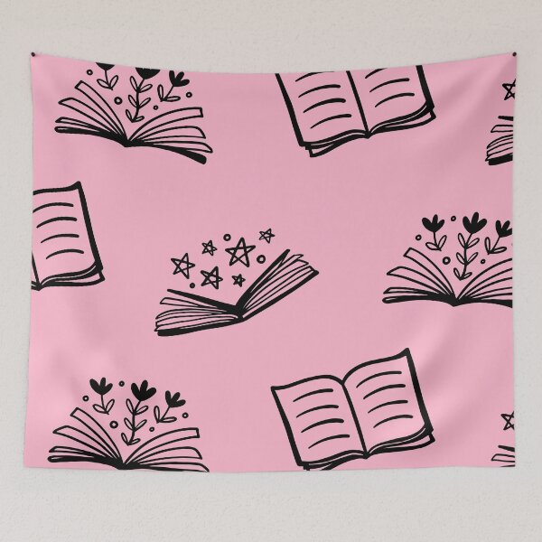 Item preview, Baby Pink Books Pattern. designed and sold by ARichArts.