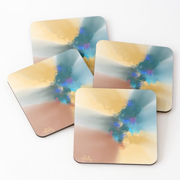 Item preview, Circumstances - Orange Blue Burnt Sienna Abstract designed and sold by Joey Santiago.