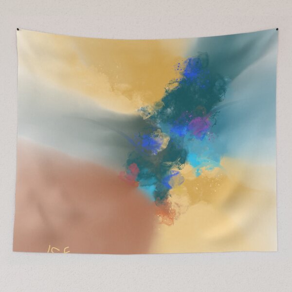 Item preview, Circumstances - Orange Blue Burnt Sienna Abstract designed and sold by Joey Santiago.