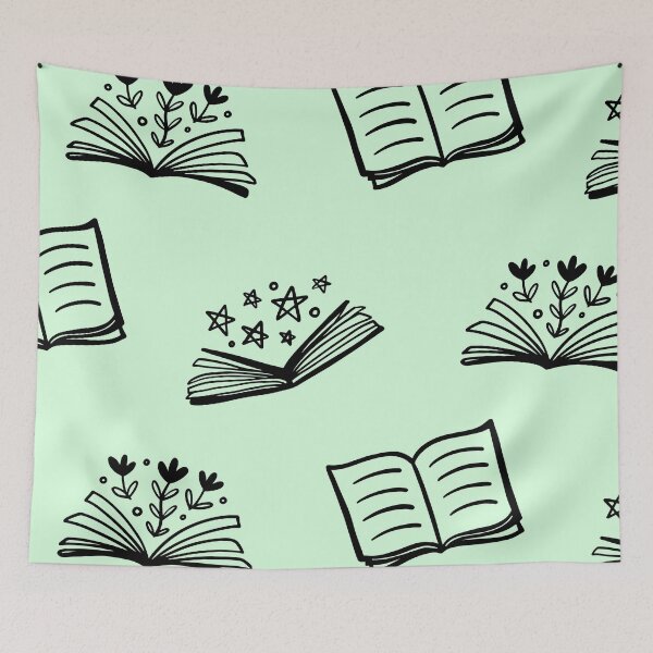 Item preview, Snowy Mint Books Pattern. designed and sold by ARichArts.