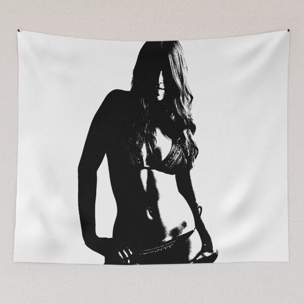 Item preview, Black and white silhouette of a beautiful girl designed and sold by MarcoDesigner78.