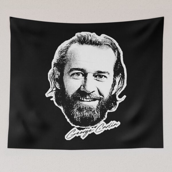Item preview, George comedian Carlin  Retro Style Fan Design designed and sold by leonilalinde.