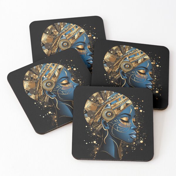 Item preview, Golden Serenity: A Portrait of African Beauty designed and sold by ai1art.