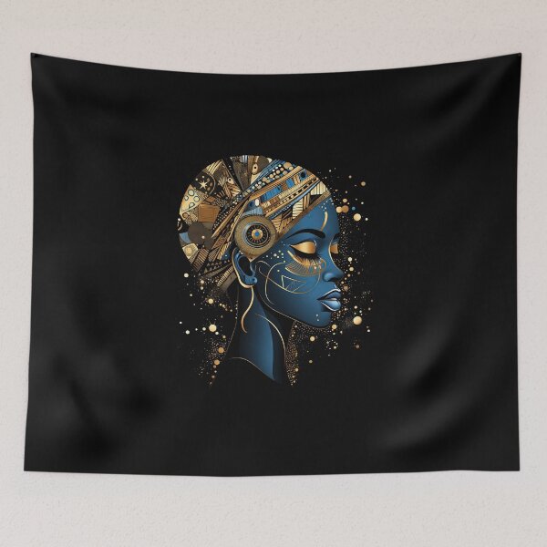 Item preview, Golden Serenity: A Portrait of African Beauty designed and sold by ai1art.