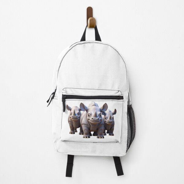 Item preview, Three cute animated cartoon Rhinos smiling at you designed and sold by treehouseclubs.