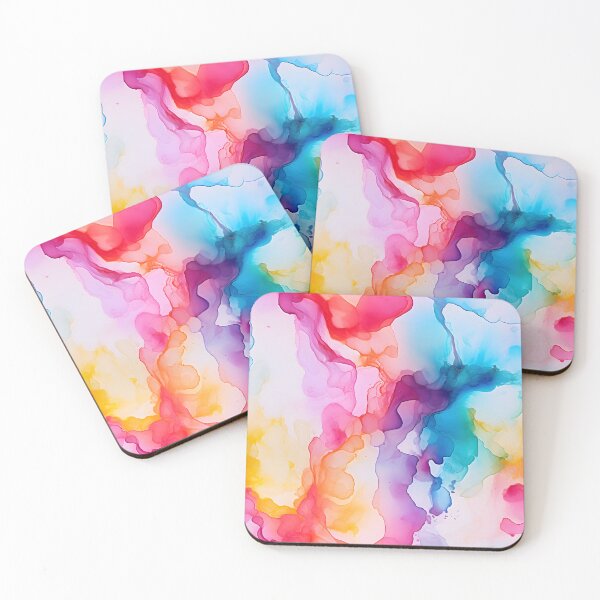 Item preview, Abstract Ink Rainbow Pattern  designed and sold by peachculture.