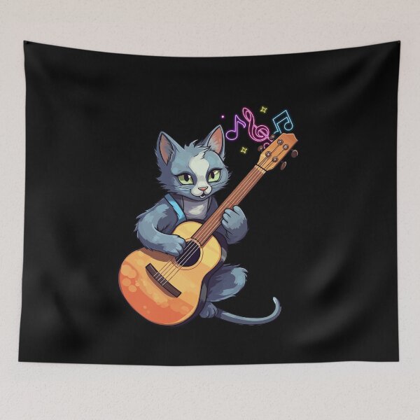 Item preview, Gato Guitarra 4 Música designed and sold by FLOWER--ART.