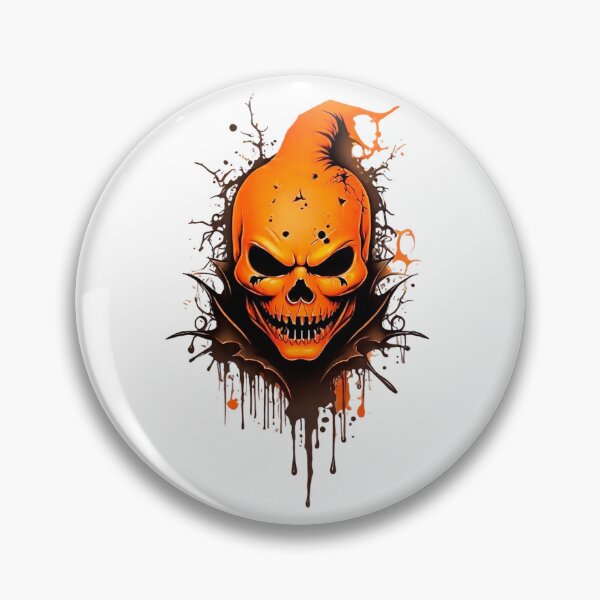 Item preview, Scary Halloween skeleton pumpkin designed and sold by AlejaJorgeShop.