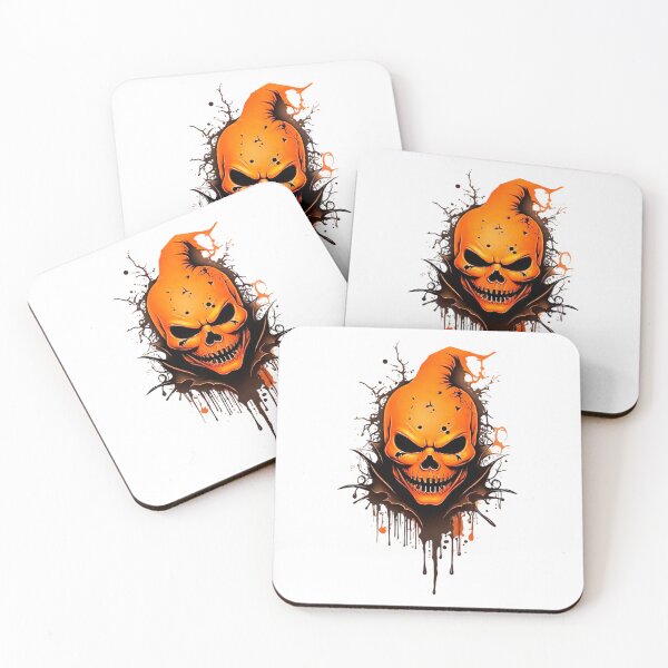 Item preview, Scary Halloween skeleton pumpkin designed and sold by AlejaJorgeShop.