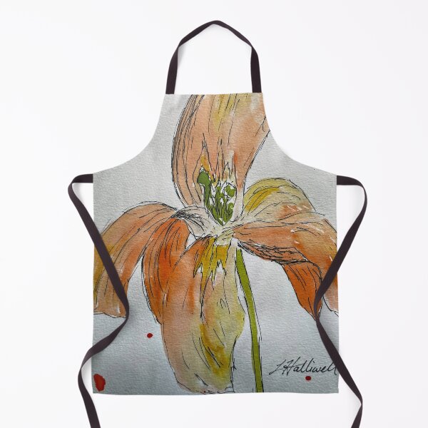 Item preview, Weary Tiger Lily Watercolor Painting designed and sold by LindenTreeGifts.