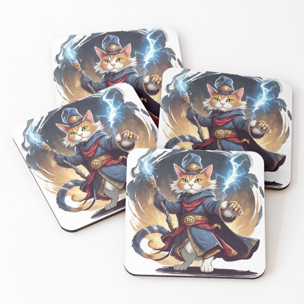 Item preview, Cat Mage with thunder powers designed and sold by Luokos.
