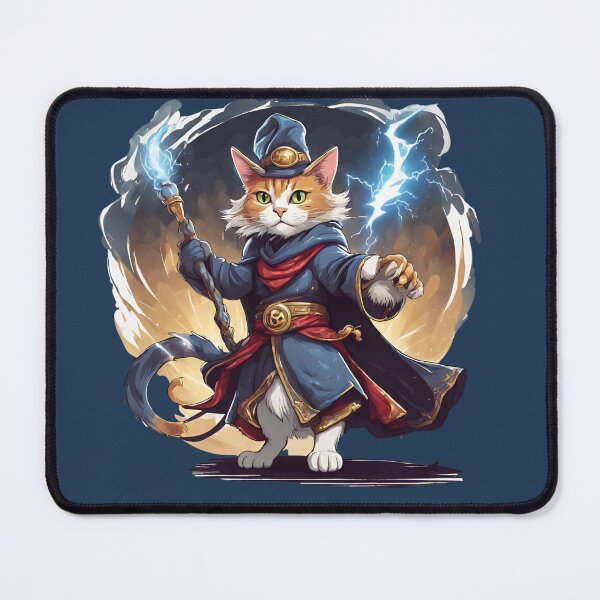 Item preview, Cat Mage with thunder powers designed and sold by Luokos.