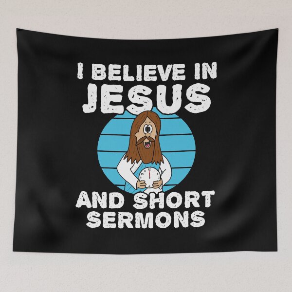 Item preview, I Believe In Jesus And Short Sermons, Church Preacher Funny designed and sold by doodlerob.