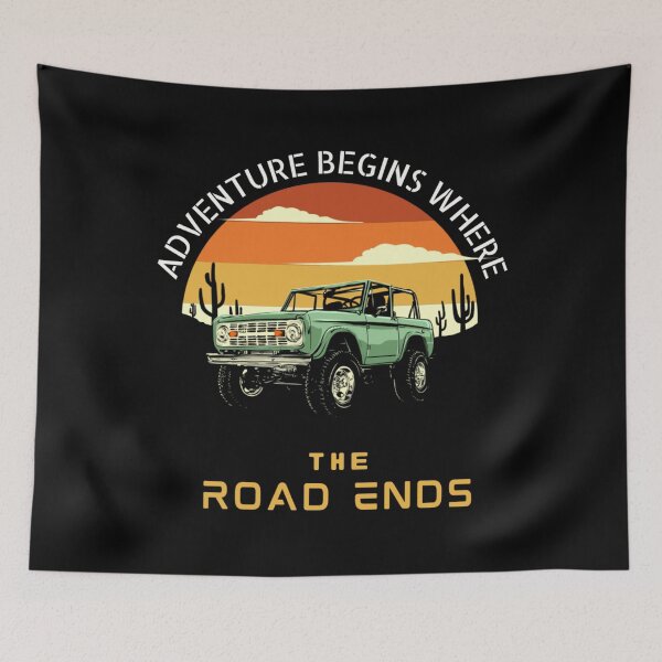 Item preview, Adventure begins where the road ends designed and sold by Trendi-Design.