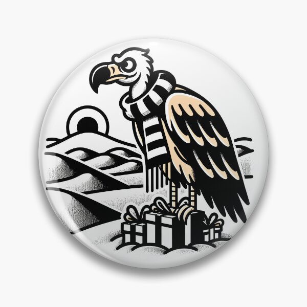 Item preview, Desert Gift Watcher - Festive Vulture Overlooking from a Sand Dune designed and sold by Moisky Patterns.