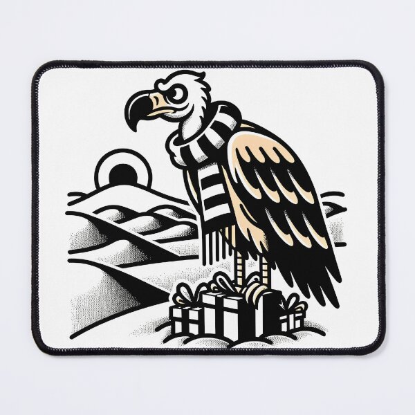 Item preview, Desert Gift Watcher - Festive Vulture Overlooking from a Sand Dune designed and sold by Moisky Patterns.
