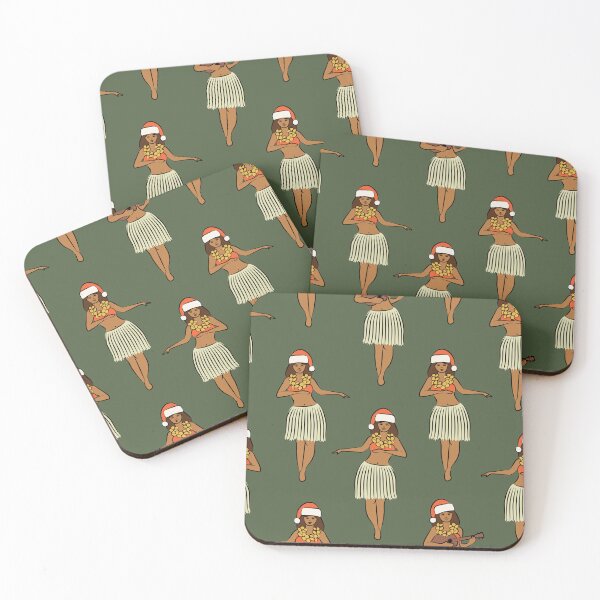 Item preview, holiday hula dancers - dark green designed and sold by littlearrow.