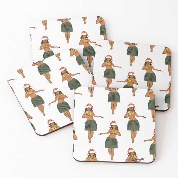 Item preview, holiday hula dancers - white designed and sold by littlearrow.