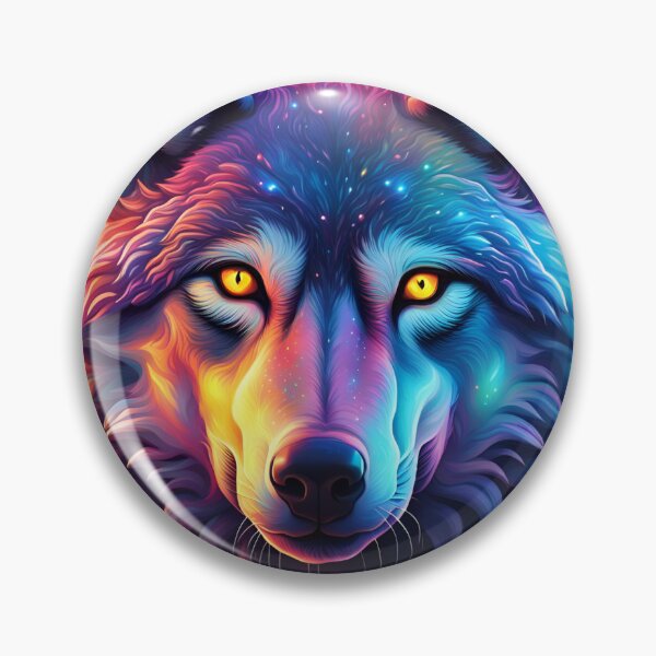 Item preview, Iridescent Cosmos: The Majestic Wolf designed and sold by javaoverride.
