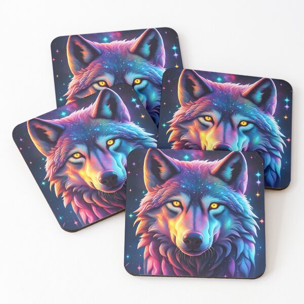 Item preview, Iridescent Cosmos: The Majestic Wolf designed and sold by javaoverride.