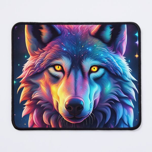 Item preview, Iridescent Cosmos: The Majestic Wolf designed and sold by javaoverride.