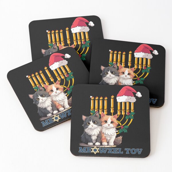 Item preview, Merry Chrismukkah,  Happy Hanukkah , Mazel Tov, Meowzel Tov designed and sold by AwakenedSoul.