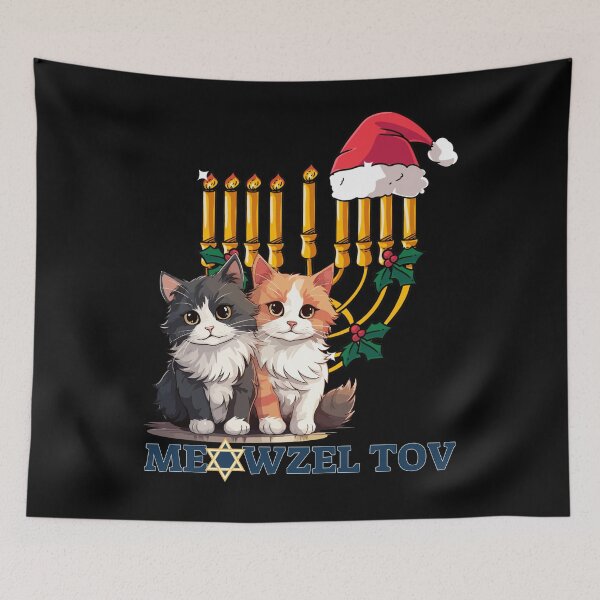 Item preview, Merry Chrismukkah,  Happy Hanukkah , Mazel Tov, Meowzel Tov designed and sold by AwakenedSoul.