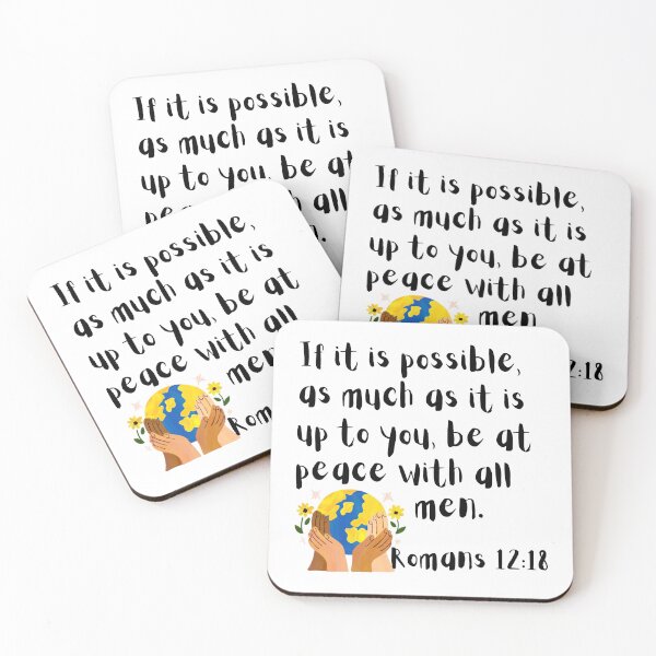 Item preview, Romans 12:18 Scripture Quote designed and sold by DeeFran Designs.