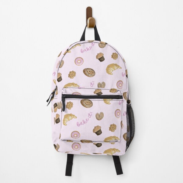 Item preview, Bakery Goods Pattern over Pink Background designed and sold by Scrabbly Doodles.