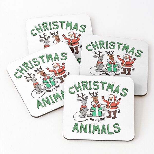 Item preview, Christmas Smiles With Santa & Reindeers & Gift - Stickers designed and sold by thespecialtyhub.