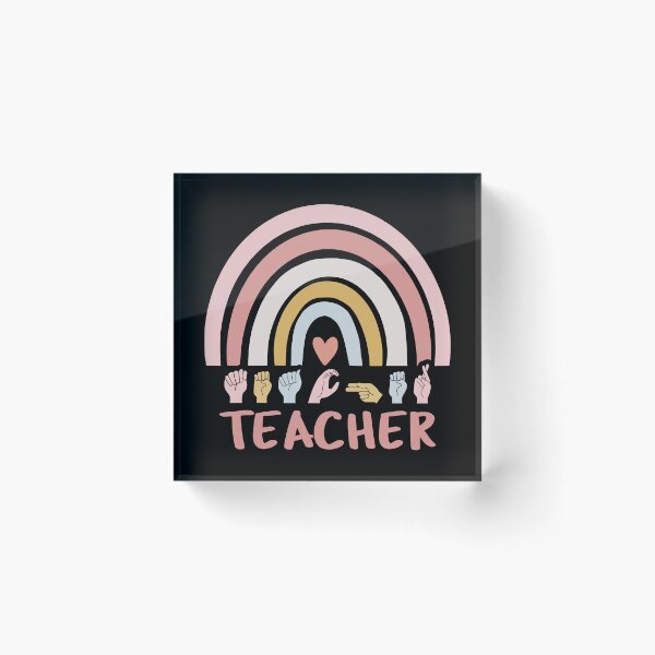 Item preview, ASL Teacher III - Boho Rainbow designed and sold by Lemon Pepper.