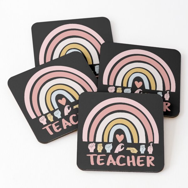 Item preview, ASL Teacher III - Boho Rainbow designed and sold by Lemon Pepper.