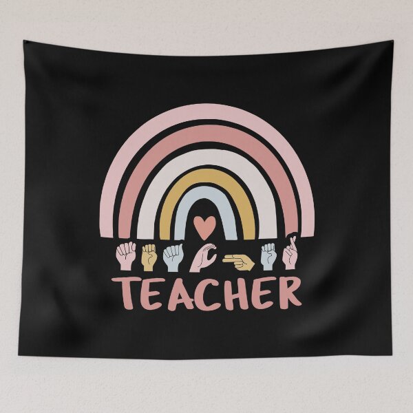 Item preview, ASL Teacher III - Boho Rainbow designed and sold by Lemon Pepper.