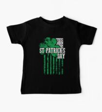Irish Pride Distressed Saint Patrick's Day Flag Baby Tee