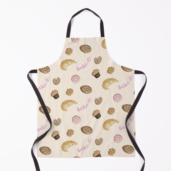 Item preview, Bakery Goods Pattern over Beige Background designed and sold by Scrabbly Doodles.