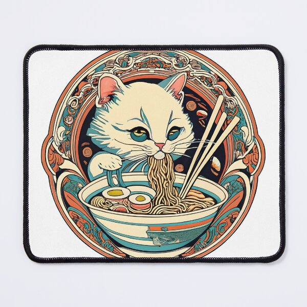 Item preview, Cat enjoying ramen designed and sold by shaiyakeisky.