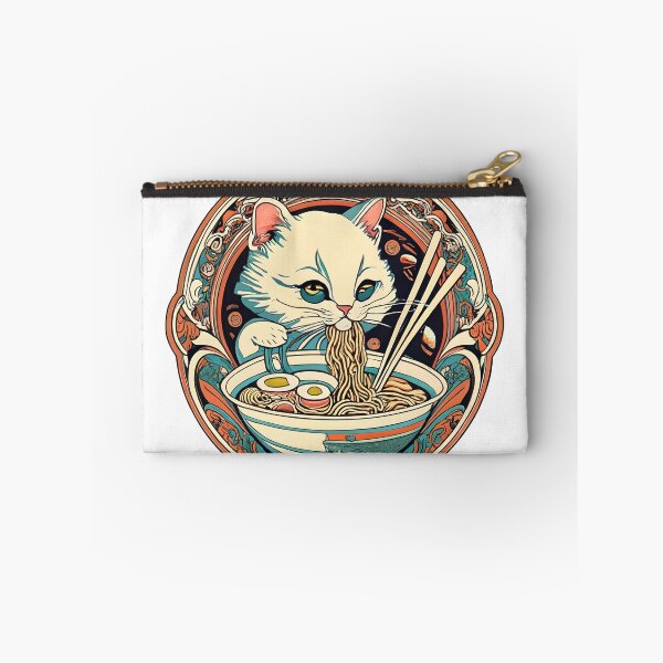 Item preview, Cat enjoying ramen  designed and sold by shaiyakeisky.