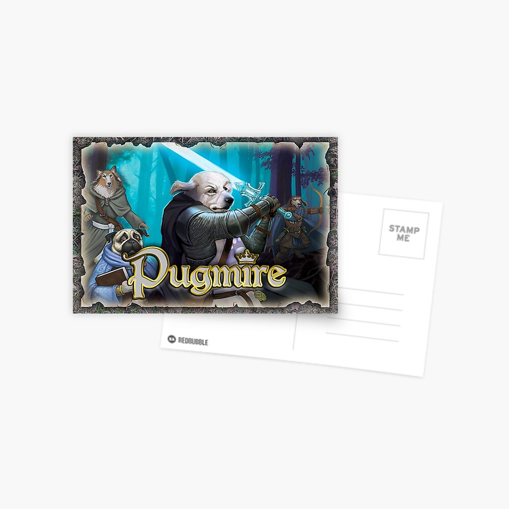 Pugmire: Adventuring Party Postcard
