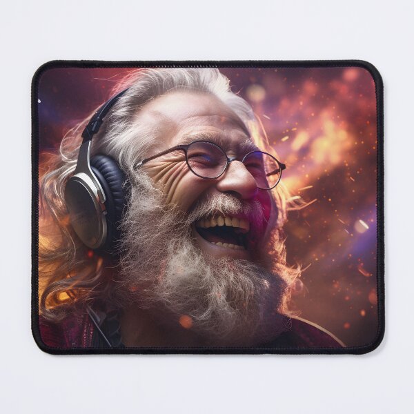 Item preview, Old Man with Gray Beard and Headphones designed and sold by soulofalion.