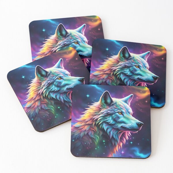 Item preview, Iridescent Cosmos: Majestic Wolf designed and sold by javaoverride.