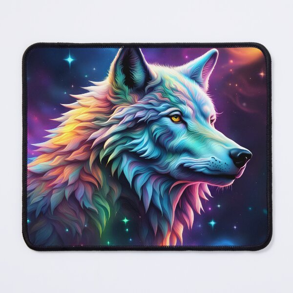 Item preview, Iridescent Cosmos: Majestic Wolf designed and sold by javaoverride.