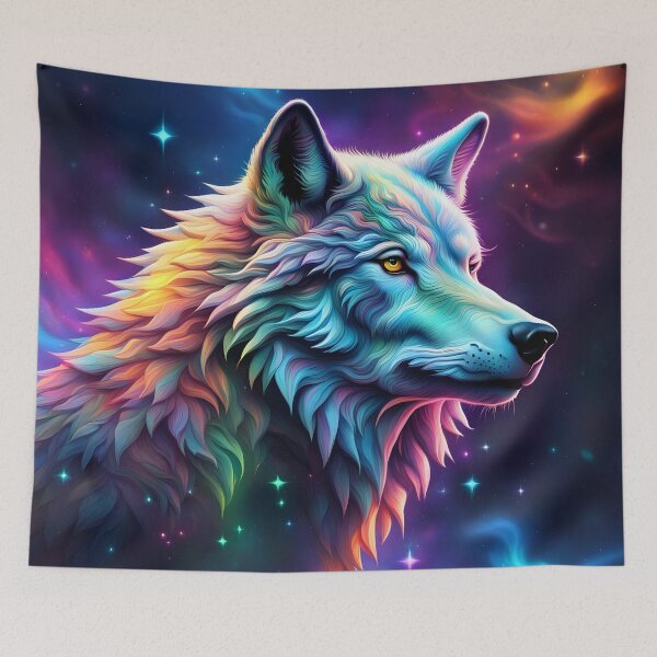 Item preview, Iridescent Cosmos: Majestic Wolf designed and sold by javaoverride.