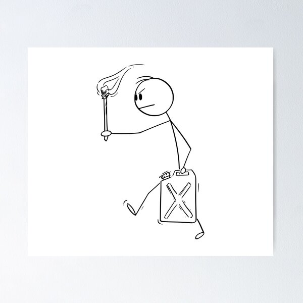 Hand drawn stickman skeleton with silly smile Vector Image