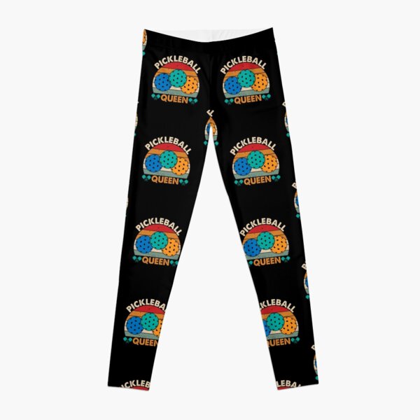 Pickleball Retro Multicolor Art Leggings for Sale by AlysaWithArt