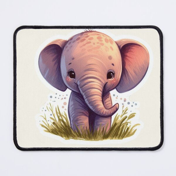 Item preview, Joyful Watercolor Infant Elephant Artwork designed and sold by Doddlaix.