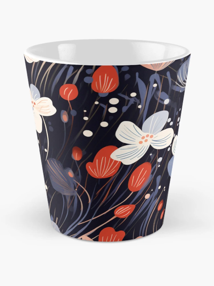 Thumbnail 2 of 4, Coffee Mug, Abstract Floral Pattern designed and sold by SideSignal.