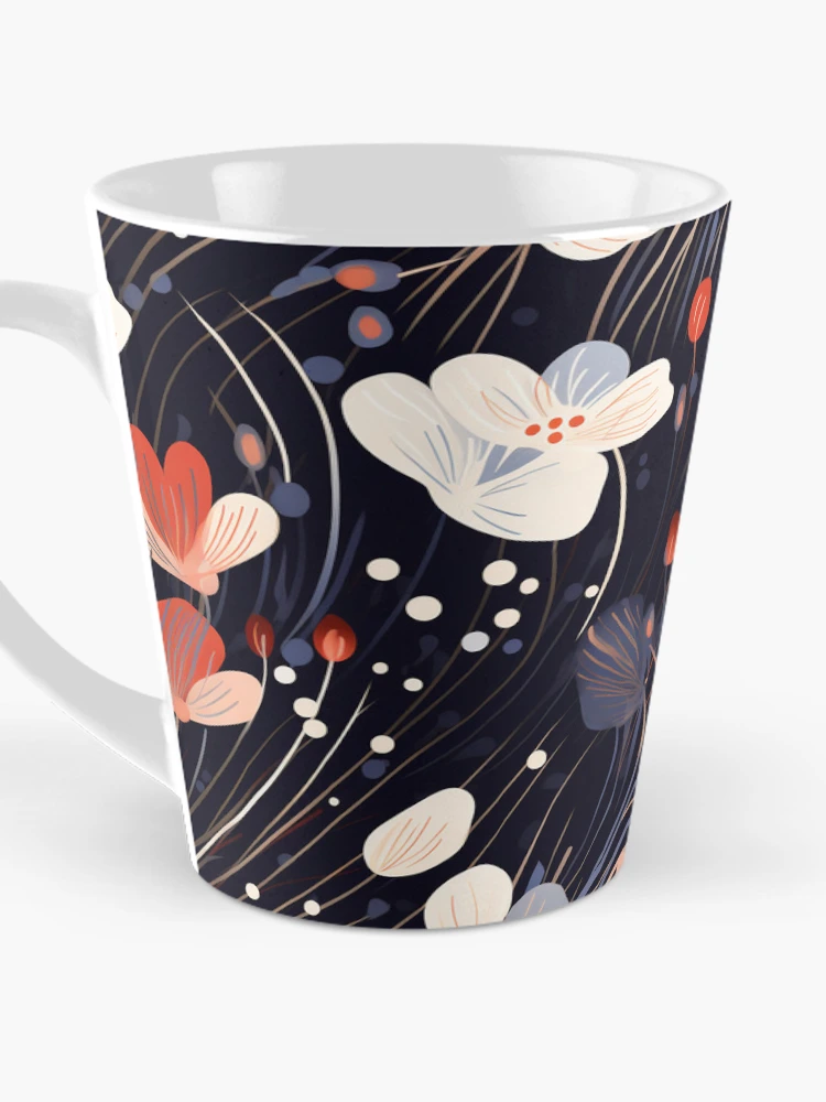 Thumbnail 3 of 4, Coffee Mug, Abstract Floral Pattern designed and sold by SideSignal.