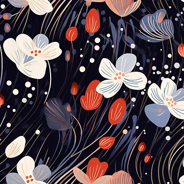 Artwork thumbnail, Abstract Floral Pattern by SideSignal