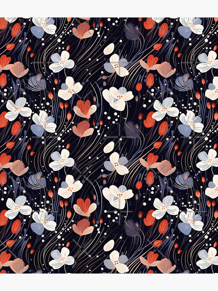 Thumbnail 3 of 3, Backpack, Abstract Floral Pattern designed and sold by SideSignal.